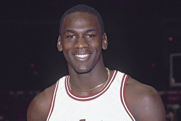 Chicago Bulls' guard, Michael Jordan in uniform in 1984.  (AP Photo)