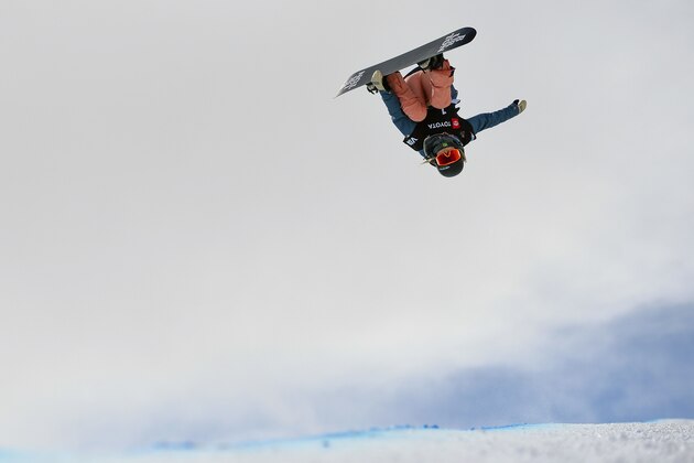 Chloe Kim, of the United State,s performs a trick during the women's snowboard halfpipe final at the freestyle ski and snowboard world championships, Friday, Feb. 8, 2019, in Park City, Utah. (AP Photo/Alex Goodlett)