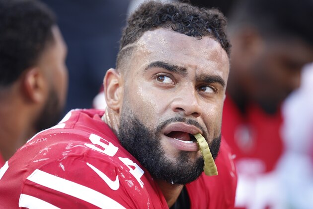 San Francisco 49ers defensive end Solomon Thomas against the Arizona Cardinals during an NFL football game in Santa Clara, Calif., Sunday, Nov. 17, 2019. (AP Photo/Josie Lepe)
