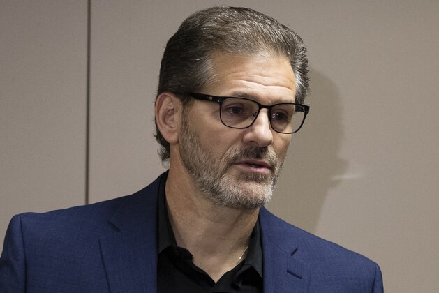 Former Philadelphia Flyers general manager Ron Hextall speaks with members of the media during a news conference in Voorhees, N.J., Friday, Nov. 30, 2018. The Flyers fired Hextall on Monday, Nov. 26. (AP Photo/Matt Rourke) Former Philadelphia Flyers general manager Ron Hextall speaks with members of the media during a news conference in Voorhees, N.J., Friday, Nov. 30, 2018. The Flyers fired Hextall on Monday, Nov. 26. (AP Photo/Matt Rourke)
