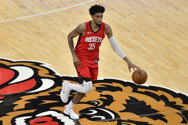 Houston Rockets center Christian Wood (35) plays in the second half of an NBA basketball game against the Memphis Grizzlies Thursday, Feb. 4, 2021, in Memphis, Tenn. (AP Photo/Brandon Dill)