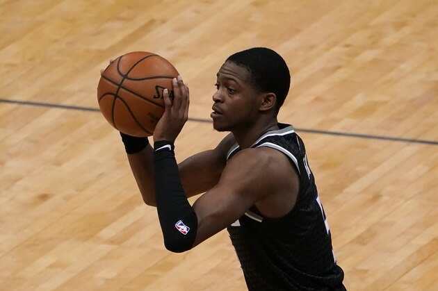 Sacramento Kings guard De'Aaron Fox during the second half of an NBA basketball game against the Denver Nuggets in Sacramento, Calif,. Saturday Feb. 6, 2021. The Kings won 119-114. (AP Photo/Rich Pedroncelli)