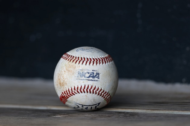 A detail view of an NCAA baseball is seen prior to an University of Texas at Rice University NCAA college baseball game, Sunday, Feb. 16, 2020, in Houston. (AP Photo/Aaron M. Sprecher)