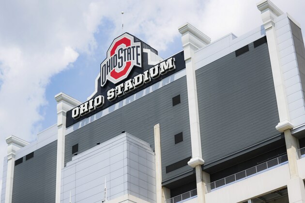 Clouds pass above The Ohio State University's football stadium, Saturday, May 18, 2019, in Columbus, Ohio. Dr. Richard Strauss, a now-dead Ohio State team doctor sexually abused at least 177 male students from the 1970s through the 1990s, and numerous university officials got wind of what was going on over the years but did little or nothing to stop him, according to a report released by the school Friday. (AP Photo/John Minchillo)