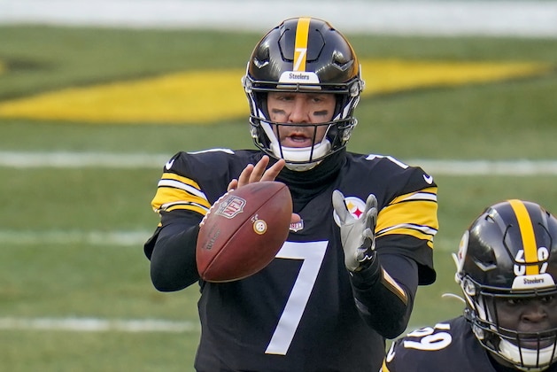 Pittsburgh Steelers quarterback Ben Roethlisberger (7) takes a snap during the first half of an NFL football game against the Indianapolis Colts, Sunday, Dec. 27, 2020, in Pittsburgh. (AP Photo/Gene J. Puskar)