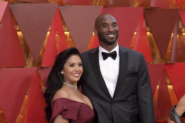 FILE - In this March 4, 2018, file photo, Vanessa Laine Bryant, left, and Kobe Bryant arrive at the Oscars at the Dolby Theatre in Los Angeles. Vanessa Bryant on Tuesday, Sept. 22, 2020, filed a lawsuit against the Los Angeles County sheriff claiming negligence, invasion of privacy and intentional infliction of emotional distress after deputies allegedly shared unauthorized photos of the crash that killed her husband, their 13-year-old daughter and seven others. (Photo by Richard Shotwell/Invision/AP, File)