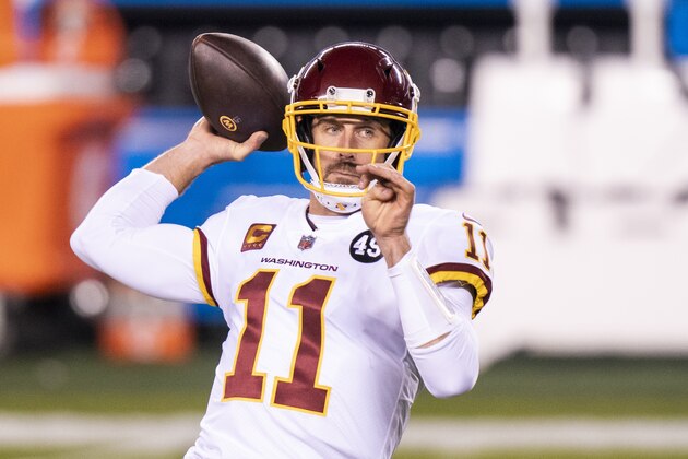 Washington Football Team quarterback Alex Smith (11) in action during the NFL football game against the Philadelphia Eagles, Sunday, Jan. 3, 2021, in Philadelphia. (AP Photo/Chris Szagola)