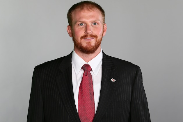 This is a photo of Britt Reid of the Kansas City Chiefs NFL football team. This image reflects the Kansas City Chiefs active roster as of Thursday, July 16, 2015. (AP Photo)