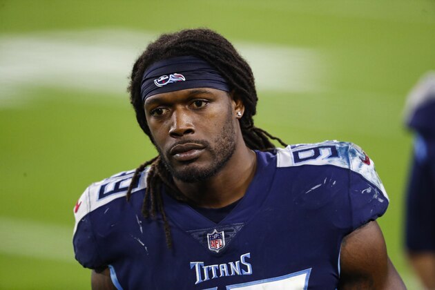 Tennessee Titans linebacker Jadeveon Clowney (99) stands on the sideline in the second half of an NFL football game against the Indianapolis Colts Thursday, Nov. 12, 2020, in Nashville, Tenn. (AP Photo/Wade Payne) Tennessee Titans linebacker Jadeveon Clowney (99) stands on the sideline in the second half of an NFL football game against the Indianapolis Colts Thursday, Nov. 12, 2020, in Nashville, Tenn. (AP Photo/Wade Payne)