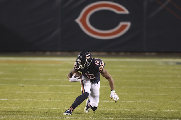 Chicago Bears wide receiver Allen Robinson (12) in action against the Green Bay Packers during the second half of an NFL football game, Sunday, Jan. 3, 2021, in Chicago. (AP Photo/Kamil Krzaczynski)