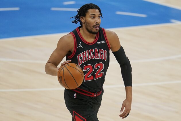 Chicago Bulls forward Otto Porter Jr. (22) during an NBA basketball game against the Oklahoma City Thunder, Friday, Jan. 15, 2021, in Oklahoma City. (AP Photo/Sue Ogrocki)