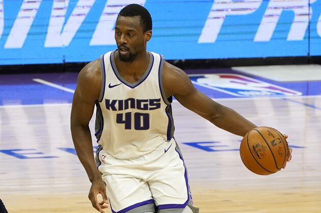 Sacramento Kings forward Harrison Barnes during the second half of an NBA basketball game against the Indiana Pacers in Sacramento, Calif., Monday, Jan.11, 2021. The Kings won 127-122. (AP Photo/Rich Pedroncelli)