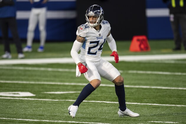 Tennessee Titans safety Kenny Vaccaro (24) drops back into coverage during an NFL football game against the Indianapolis Colts on Sunday, Nov. 29, 2020, in Indianapolis. (AP Photo/Zach Bolinger)