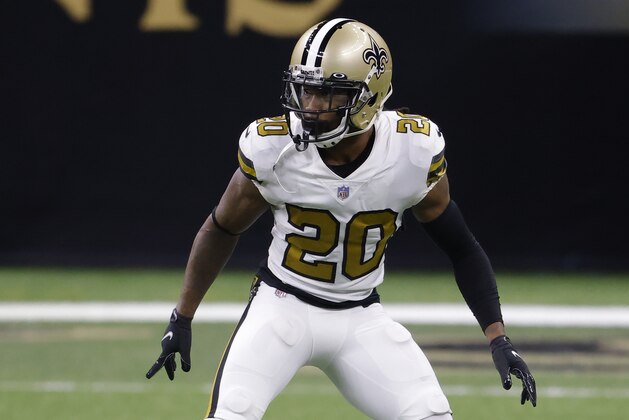 New Orleans Saints cornerback Janoris Jenkins (20) during an NFL football game against the Minnesota Vikings, Friday, Dec. 25, 2020, in New Orleans. (AP Photo/Tyler Kaufman)