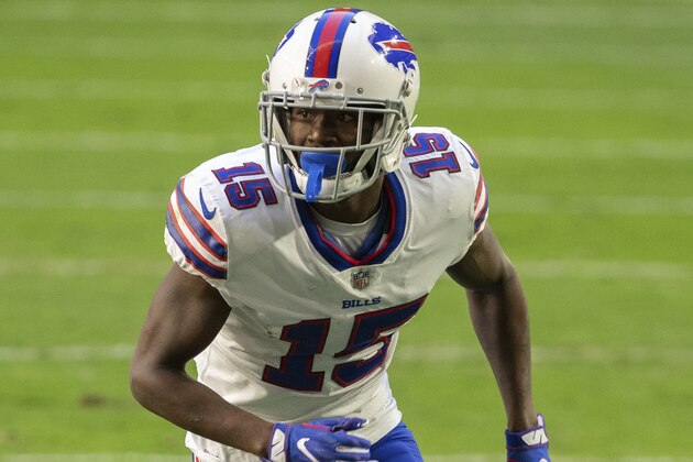 Buffalo Bills wide receiver John Brown (15) in action against the Arizona Cardinals during an NFL football game, Sunday, Nov. 15, 2020, in Glendale, Ariz. (AP Photo/Jennifer Stewart)