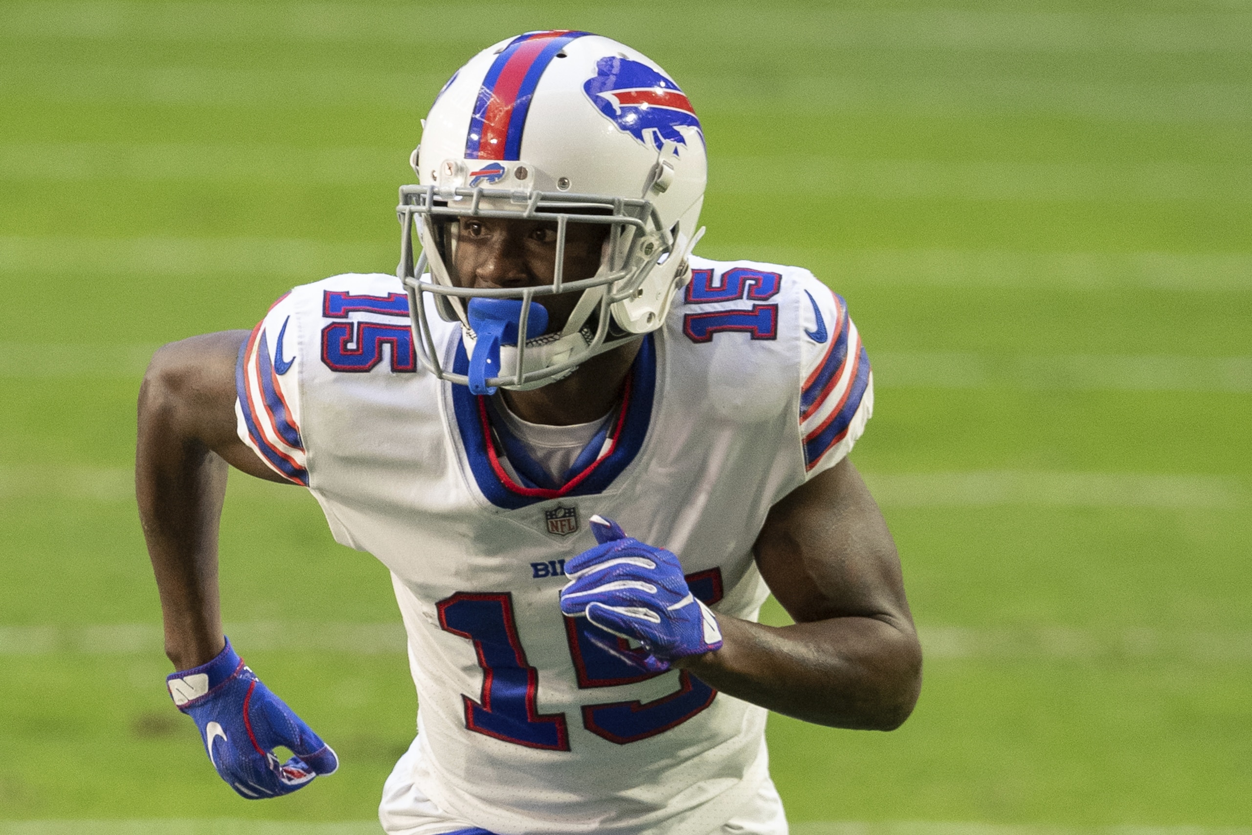 Buffalo Bills wide receiver John Brown (15) in action against the Arizona Cardinals during an NFL football game, Sunday, Nov. 15, 2020, in Glendale, Ariz. (AP Photo/Jennifer Stewart)