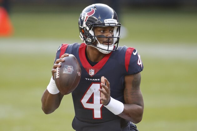 Houston Texans quarterback Deshaun Watson (4) looks to pass the ball during the second half of an NFL football game against the Chicago Bears, Sunday, Dec. 13, 2020, in Chicago. (AP Photo/Kamil Krzaczynski) Houston Texans quarterback Deshaun Watson (4) looks to pass the ball during the second half of an NFL football game against the Chicago Bears, Sunday, Dec. 13, 2020, in Chicago. (AP Photo/Kamil Krzaczynski)
