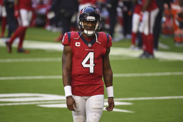 Houston Texans quarterback Deshaun Watson (4) during the second half of an NFL football game against the Indianapolis Colts, Sunday, Dec. 6, 2020, in Houston. (AP Photo/Eric Christian Smith)