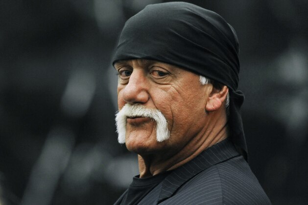 FILE - In this Wednesday, March 9, 2016 file photo, Hulk Hogan, whose given name is Terry Bollea, waits in the courtroom during a break in his trial against Gawker Media in St. Petersburg, Fla. A jury has hit Gawker Media with $15 million in punitive damages and its owner with $10 million, adding to the $115 million it awarded last week for publishing a sex video of Hogan. The jury returned its decision Monday, March 21, 2016. (AP Photo/Steve Nesius, Pool, File) MANDATORY NEW YORK POST OUT
