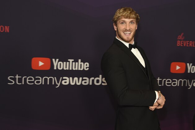 YouTube personality Logan Paul arrives at the 2019 Streamy Awards at the Beverly Hilton, Friday, Dec. 13, 2019, in Beverly Hills, Calif. (AP Photo/Chris Pizzello)