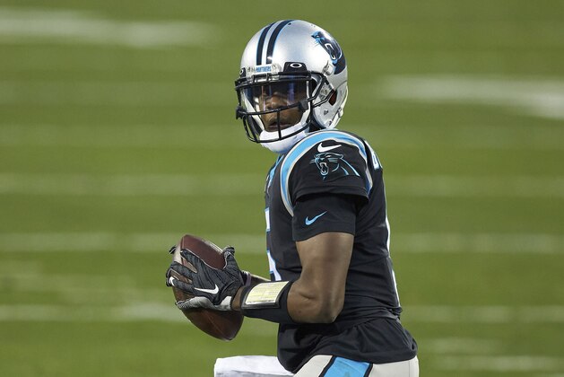 Carolina Panthers quarterback Teddy Bridgewater (5) during an NFL football game against the New Orleans Saints, Sunday, Jan. 3, 2021, in Charlotte, N.C. (AP Photo/Brian Westerholt)
