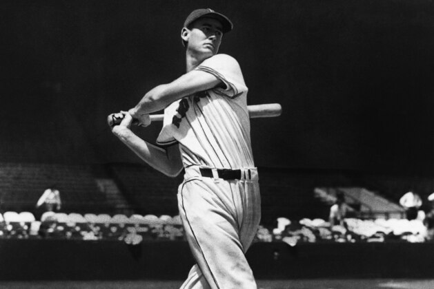 Ted Williams of Boston Red Sox in action in 1941. (AP Photo)