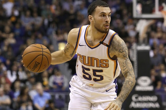 Phoenix Suns guard Mike James (55) in the second half during an NBA basketball game against the Minnesota Timberwolves, Saturday, Nov 11, 2017, in Phoenix. The Suns defeated the Timberwolves 118-110. (AP Photo/Rick Scuteri)