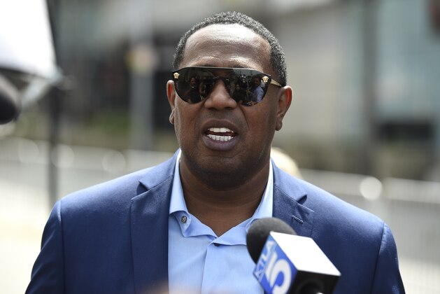 Master P speaks with journalists at the Celebration of Life memorial service for late rapper Nipsey Hussle, whose given name was Ermias Asghedom, on Thursday, April 11, 2019, at the Staples Center in Los Angeles. (Photo by Chris Pizzello/Invision/AP)