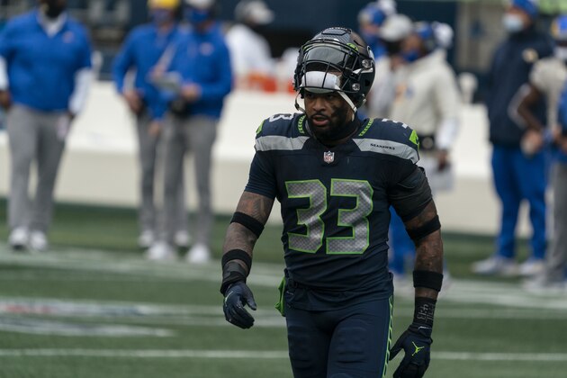 Seattle Seahawks defensive back Jamal Adams is pictured during the first half of an NFL wild-card playoff football game against the Los Angeles Rams, Saturday, Jan. 9, 2021, in Seattle. The Rams won 30-20. (AP Photo/Stephen Brashear)