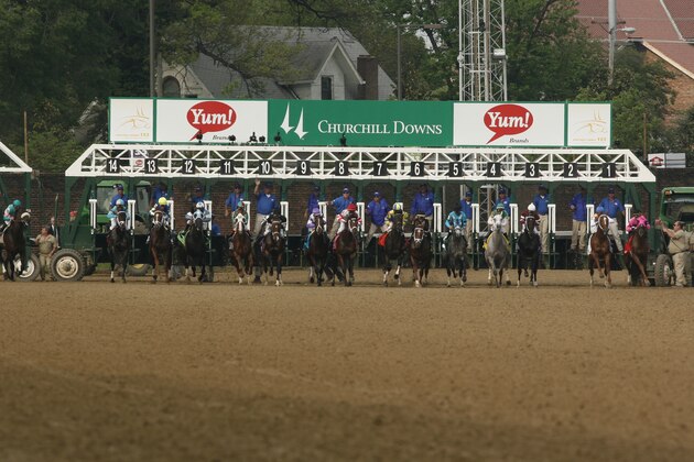 Horese leave the gate at the 133rd Kentucky Derby at Churchill Downs in Louisville, Ky., Saturday, May 5, 2007. (AP Photo/Garry Jones)