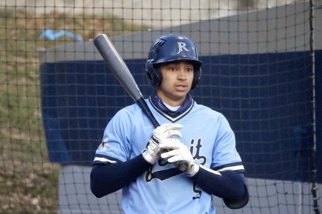 Dallas Jesuit High School shortstop Jordan Lawler prepares to bat during a baseball game Tuesday, April 6, 2021, in Irving, Texas. (AP Photo/Michael Ainsworth)