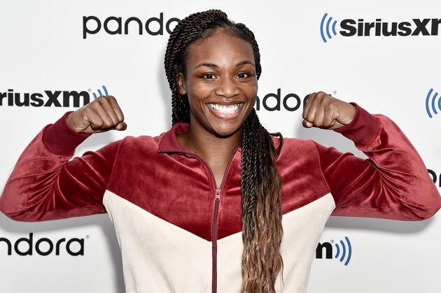 NEW YORK, NEW YORK - JANUARY 07: (EXCLUSIVE COVERAGE) Claressa Shields visits SiriusXM Studios on January 07, 2020 in New York City. (Photo by Steven Ferdman/Getty Images)