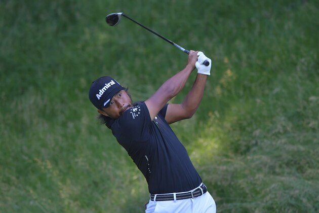 CROMWELL, CONNECTICUT - JUNE 24: Satoshi Kodaira of Japan plays his shot from the 15th tee during the first round of the Travelers Championship at TPC River Highlands on June 24, 2021 in Cromwell, Connecticut. (Photo by Drew Hallowell/Getty Images)