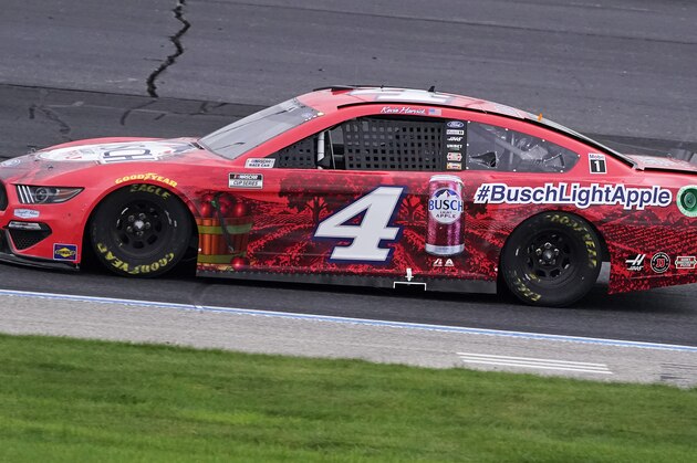 Kevin Harvick competes at a NASCAR Cup Series auto race, Sunday, July 18, 2021, in Loudon, N.H. (AP Photo/Charles Krupa)