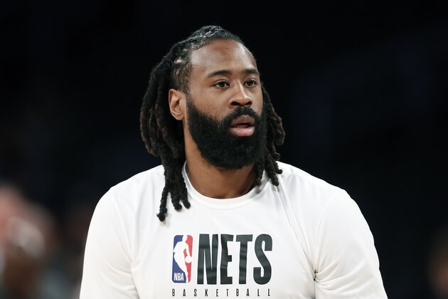 LOS ANGELES, CA - MARCH 10: DeAndre Jordan #6 of the Brooklyn Nets warms up prior to a game against the Los Angeles Lakers at the Staples Center on March 10, 2020 in Los Angeles, CA. NOTE TO USER: User expressly acknowledges and agrees that, by downloading and or using this photograph, User is consenting to the terms and conditions of the Getty Images License Agreement. Mandatory Credit: 2020 NBAE (Photo by Chris Elise/NBAE via Getty Images)
