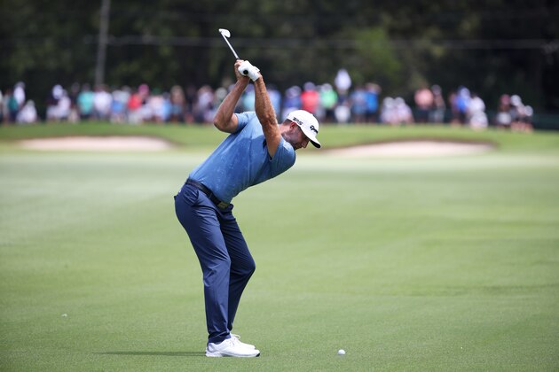 ATLANTA, GEORGIA - SEPTEMBER 05: Dustin Johnson of the United States plays a shot on the fourth hole during the final round of the TOUR Championship at East Lake Golf Club on September 05, 2021 in Atlanta, Georgia. (Photo by Kevin C. Cox/Getty Images)