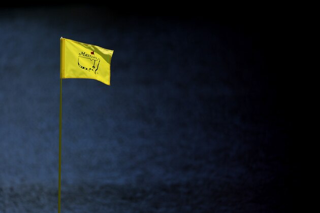 AUGUSTA, GEORGIA - APRIL 04: A pin flag is displayed during a practice round prior to the Masters at Augusta National Golf Club on April 04, 2022 in Augusta, Georgia. (Photo by David Cannon/Getty Images)