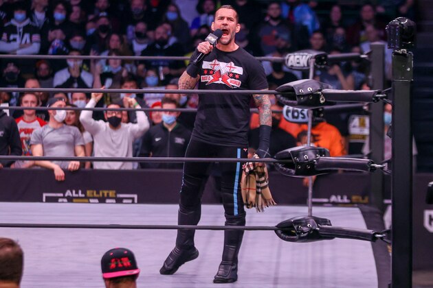 CLEVELAND, OH - JANUARY 26: CM Punk in the ring during AEW Dynamite on January 26, 2022, at the Wolstein Center in Cleveland, OH. (Photo by Frank Jansky/Icon Sportswire via Getty Images)