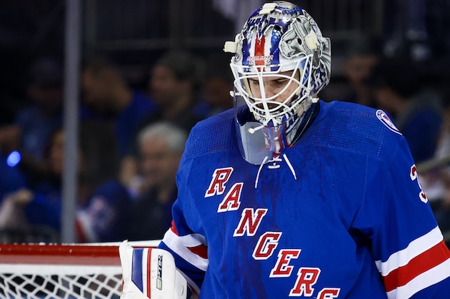 NEW YORK, NY - JUNE 03: New York Rangers Goaltender Igor Shesterkin (31) is pictured during the first period of game 2 of the NHL Stanley Cup Eastern Conference Finals between the Tampa Bay Lightning and the New York Rangers on June 3, 2022 at Madison Square Garden in New York, NY. (Photo by Joshua Sarner/Icon Sportswire via Getty Images)