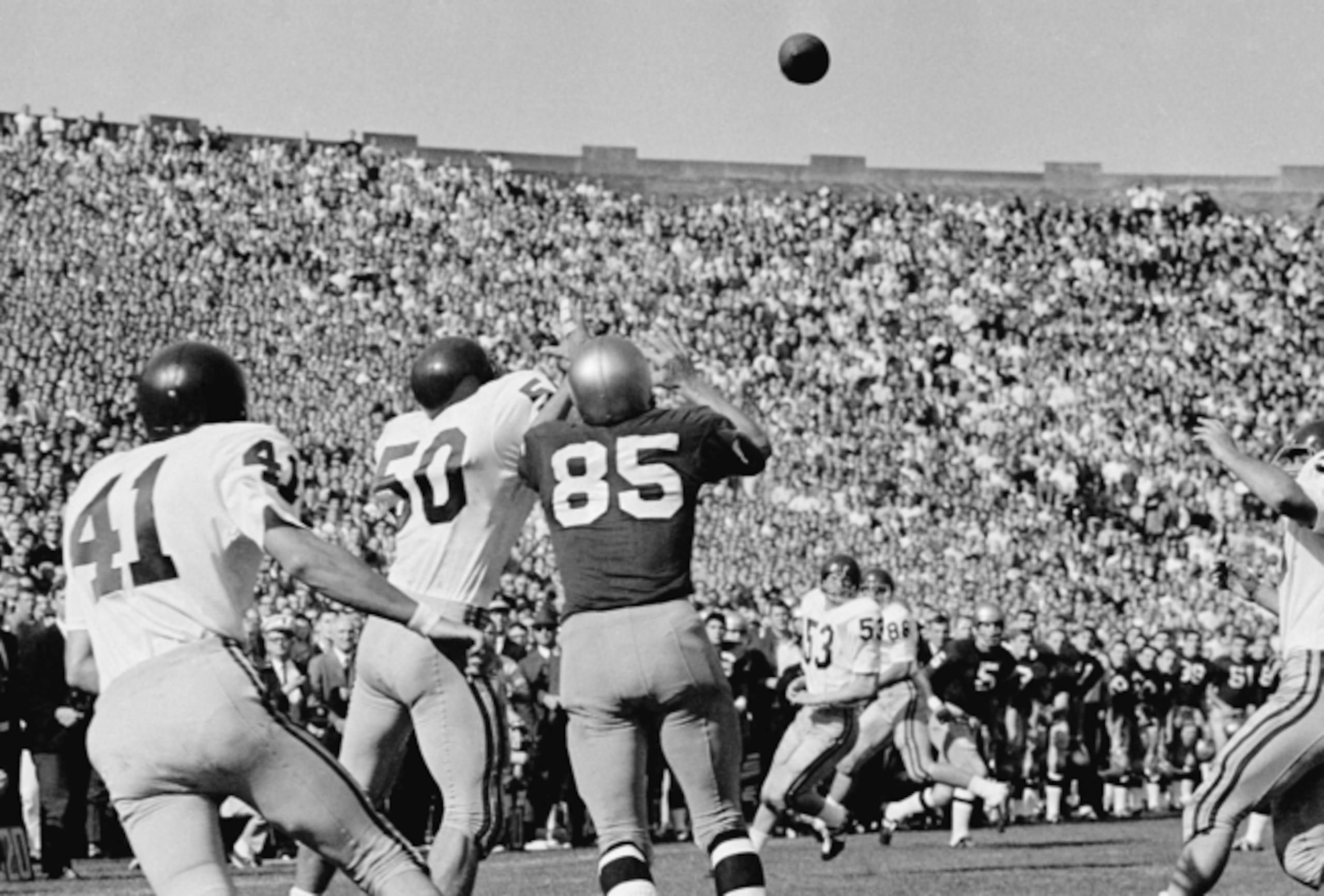 Adrian Young (No. 50) against Notre Dame in 1967