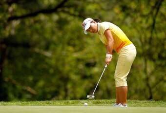 COLORADO SPRINGS, CO - JULY 09:  Se Ri Pak of South Korea putts on the 16th hole during the continuation of second round of the U.S. Women's Open at the Broadmoor on July 9, 2011 in Colorado Springs, Colorado.  (Photo by Mike Ehrmann/Getty Images)
