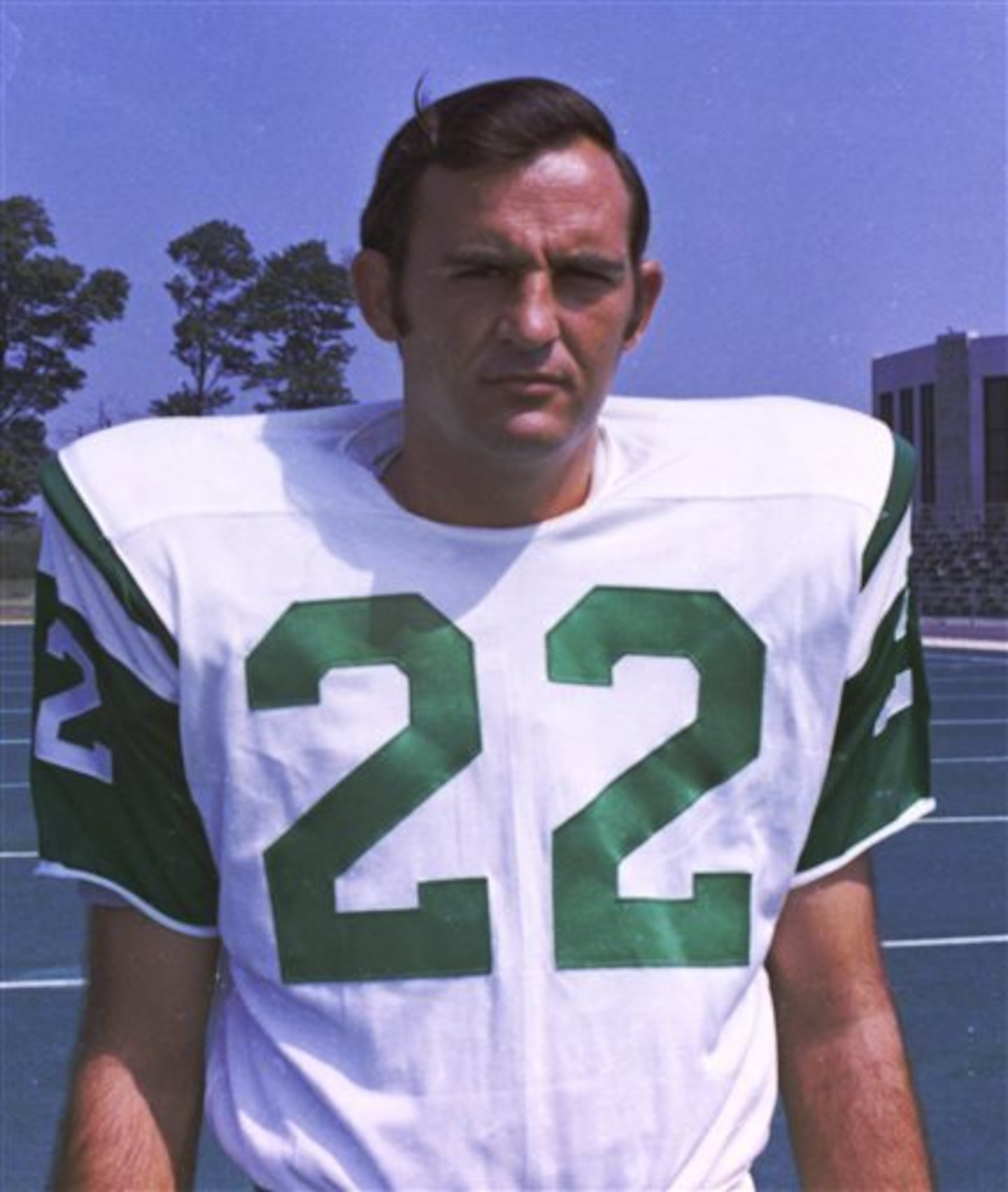 In this 1970 photo, New York Jets safety Jim Hudson poses for a photo, location not known. Hudson, who helped the team to its only NFL football Super Bowl title in 1969, has died. He was 70. The team confirmed Thursday, June 27, 2013, on its official site