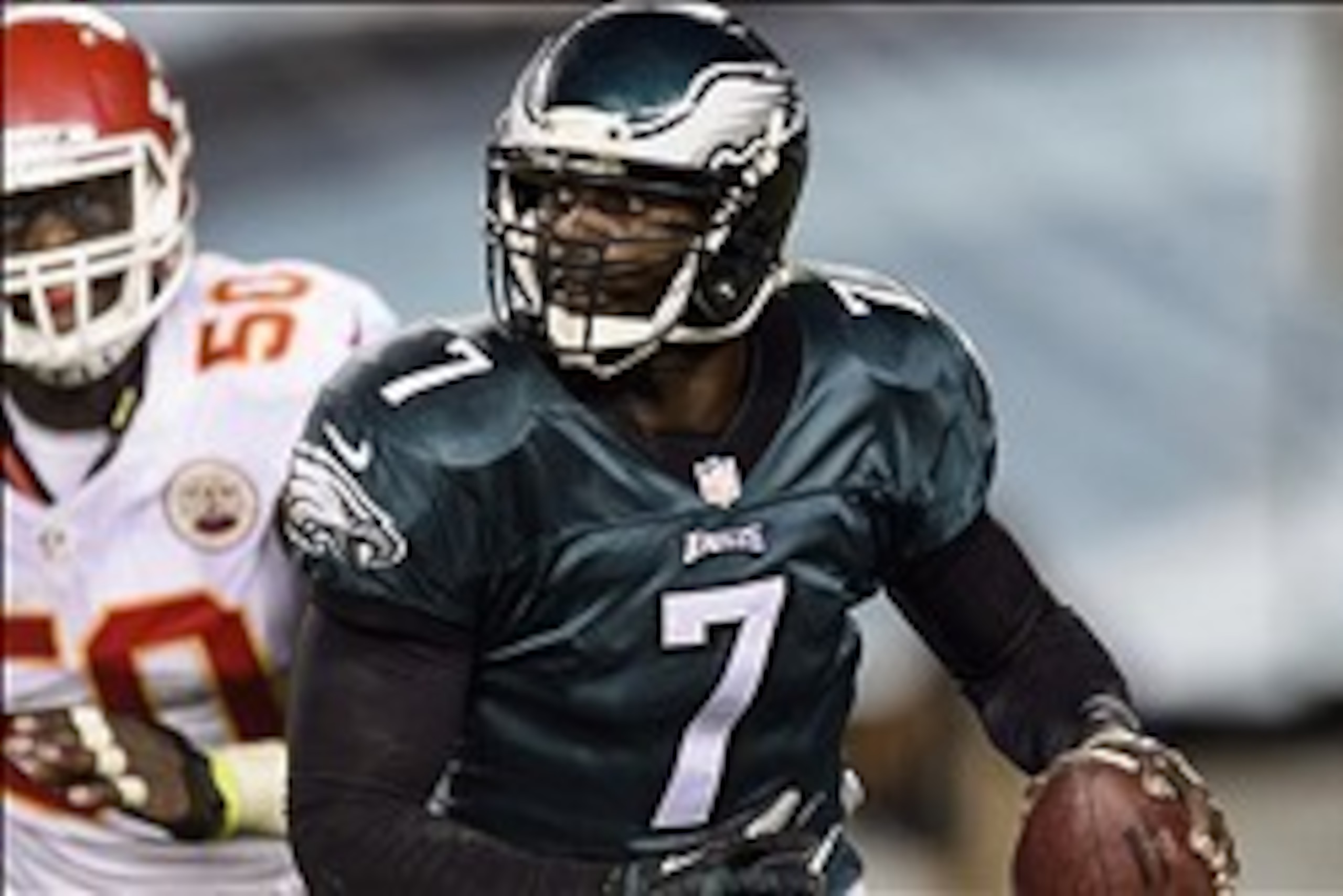 Philadelphia Eagles quarterback Michael Vick had three of his team's five turnovers in a Thursday night loss to the Kansas City Chiefs.