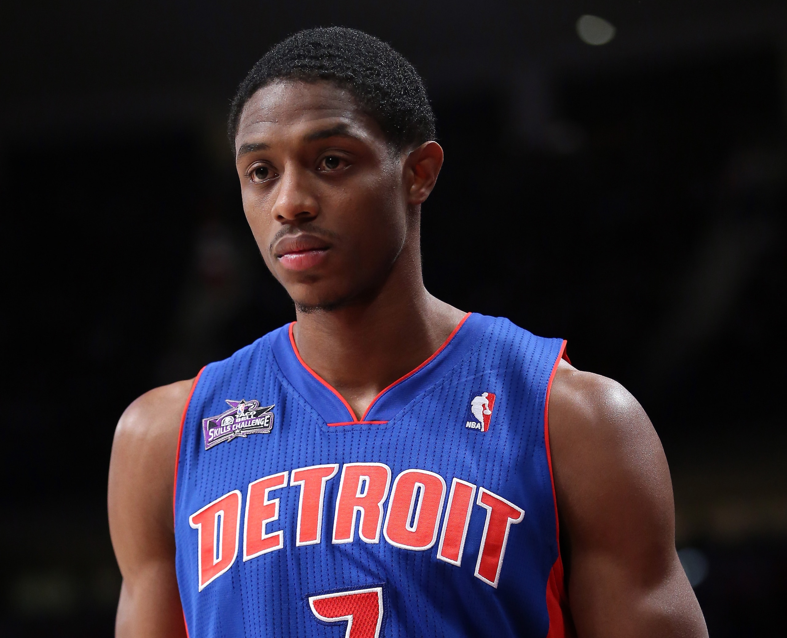 HOUSTON, TX - FEBRUARY 16:  Brandon Knight of the Detroit Pistons competes during the Taco Bell Skills Challenge part of 2013 NBA All-Star Weekend at the Toyota Center on February 16, 2013 in Houston, Texas. NOTE TO USER: User expressly acknowledges and a