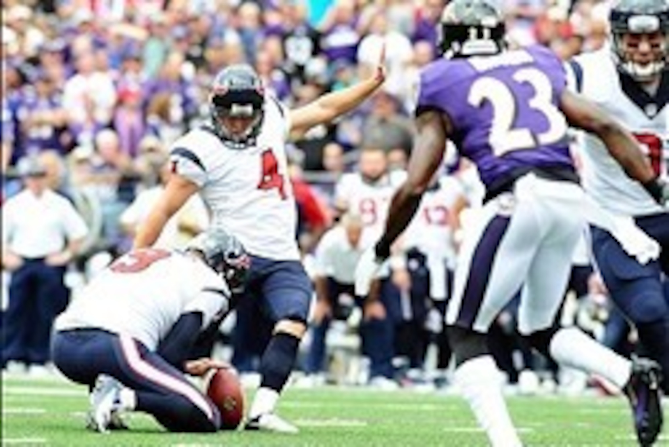 Baltimore forced the Texans to kick field goals, which looks like a trend that will continue.