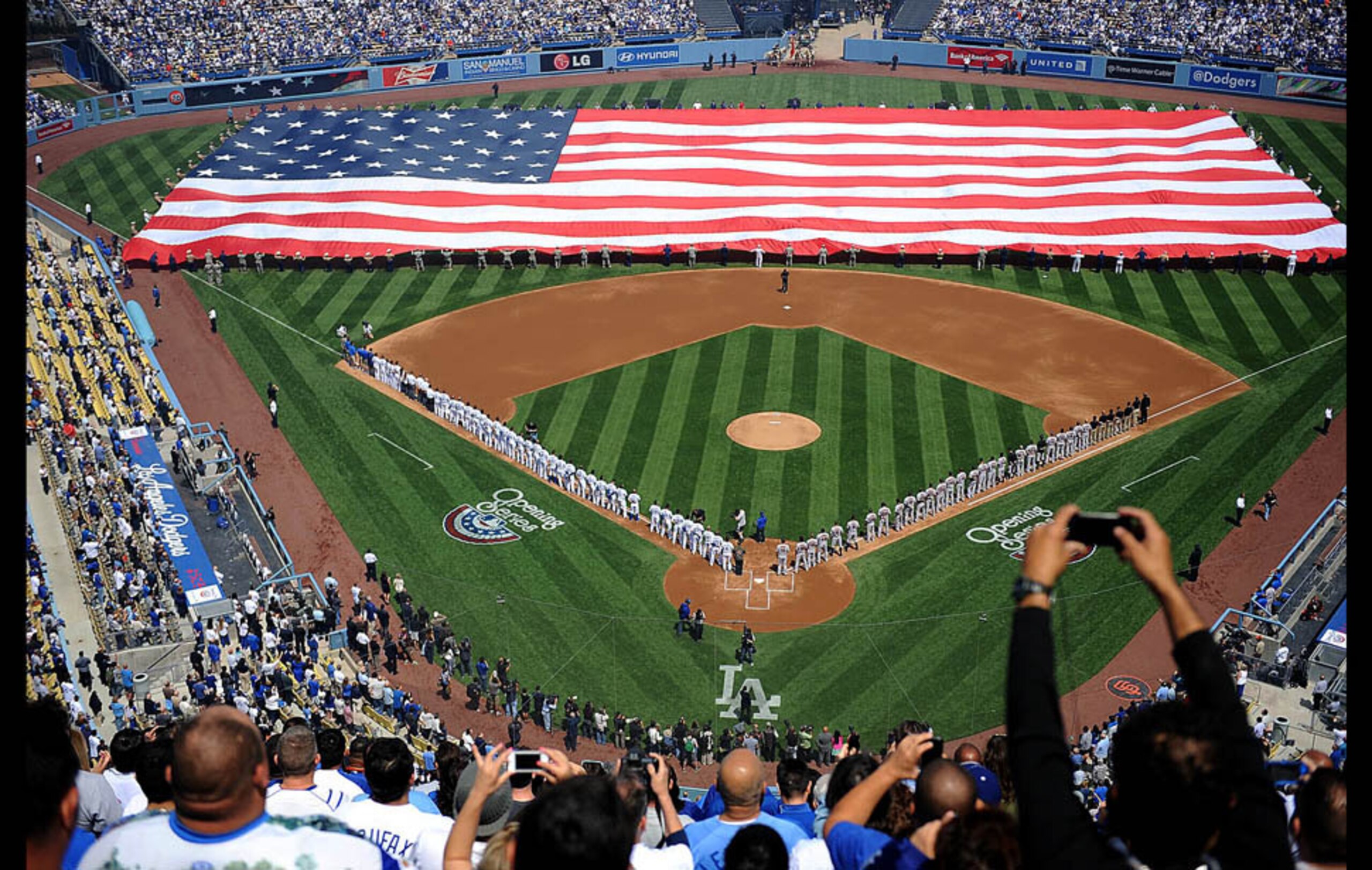 Dodger Stadium on Opening Day