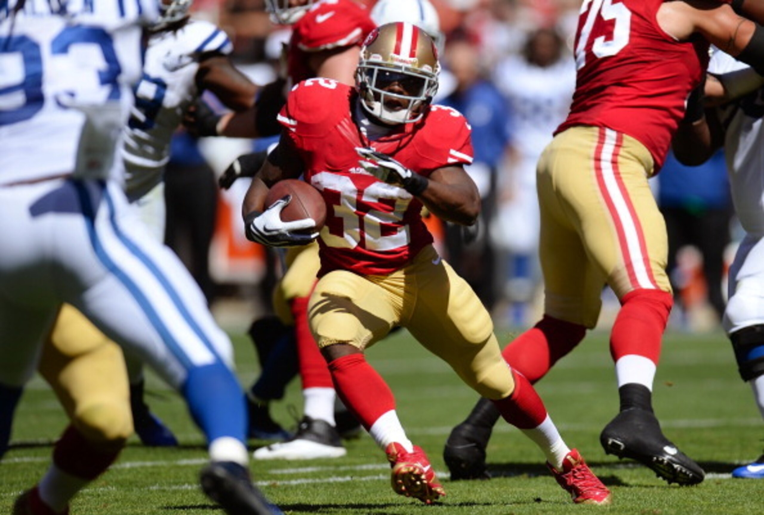Kendall Hunter scored the 49ers only touchdown in Week 3.