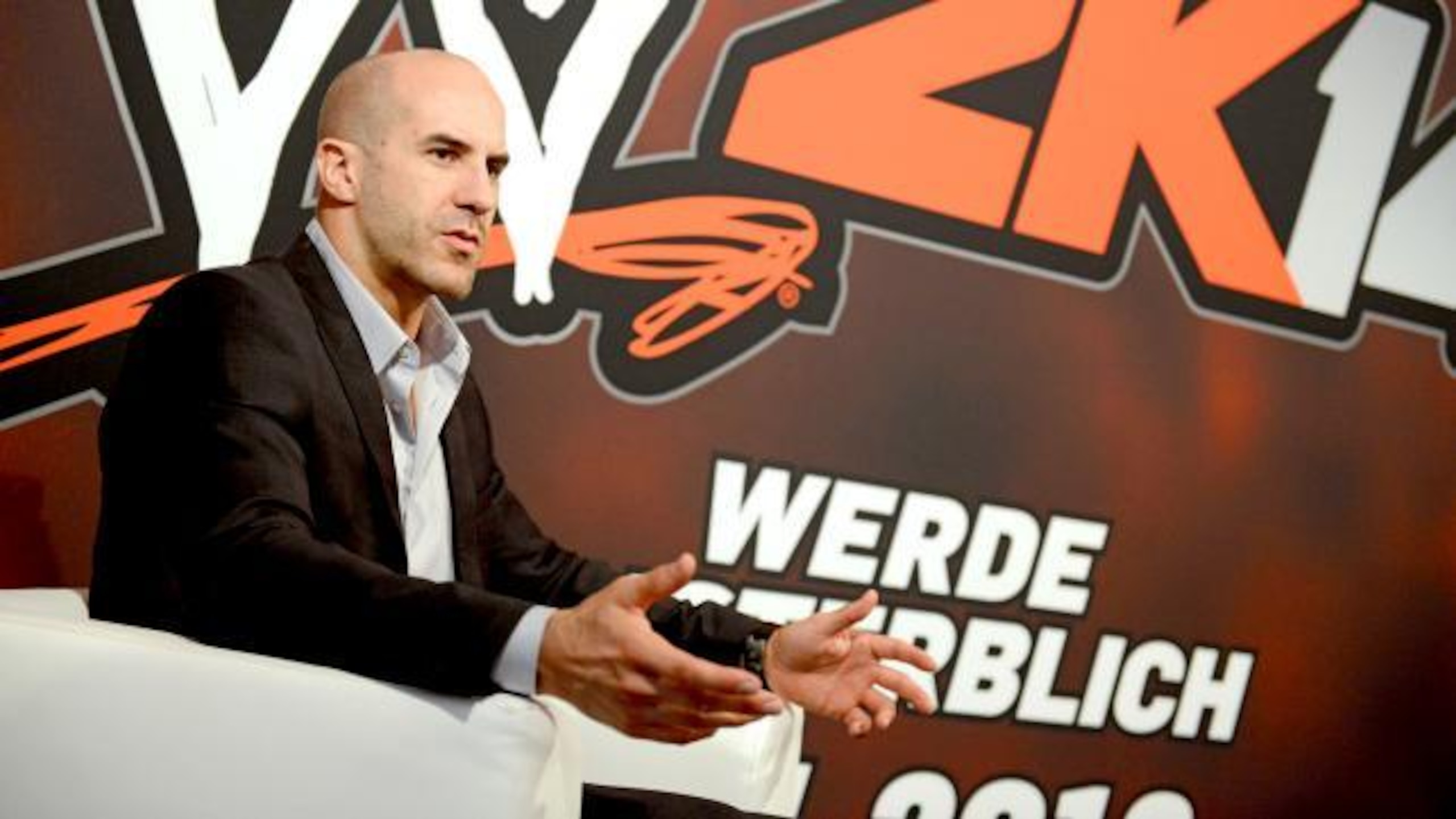 Cesaro doing PR for WWE (from WWE.com)