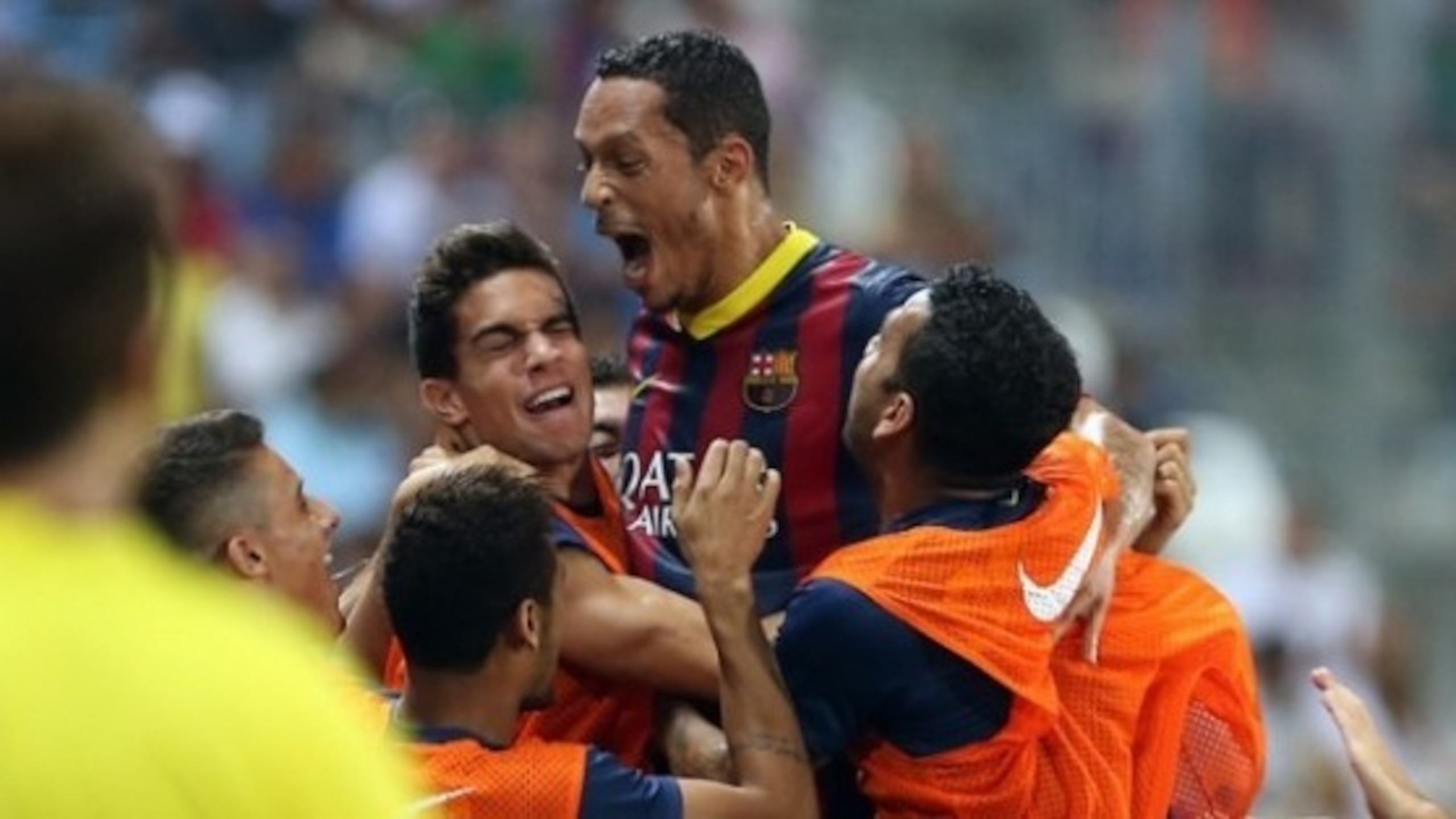 Almeria's lack of attacking intent after Adriano doubled Barca's lead was palpable.