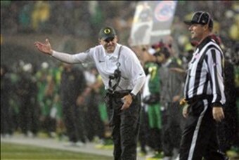 Helfrich celebrated in the rain Saturday night.